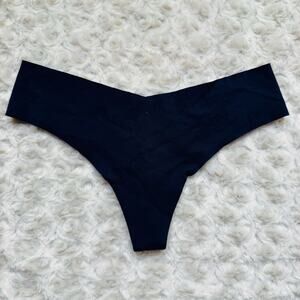 aerie navy blue thong tanga cotton underwear panties undies Small NEW